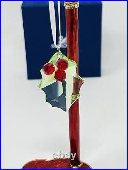 Swarovski Holly Leaf Christmas Holiday Crystal Ornament 5103222 / 870001