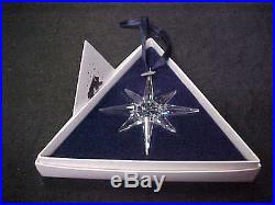 Swarovski Issued Crystal Christmas Ornament 1993 etched fob on front w box