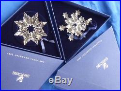 Swarovski Large Christmas Ornament Set 13 Stars, 2000-2012 New In Boxes Crystal