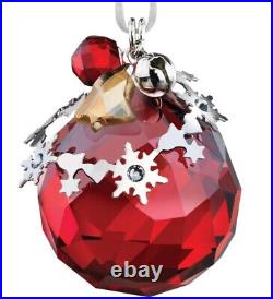 Swarovski Light Siam Satin Ball Ornament Christmas Crystal Red New