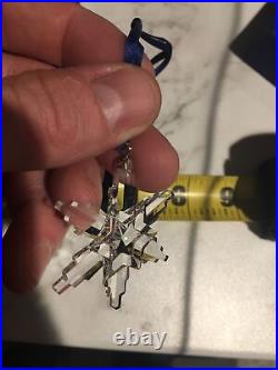 Swarovski Little Star Snowflake Mini Ornament Rare Set Of TWO 2 FREE SHIPPING
