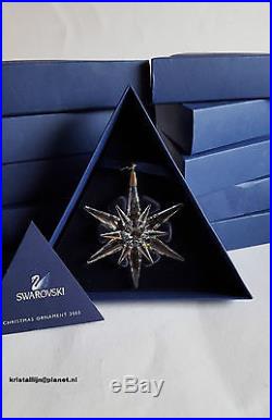 Swarovski, Lot of 10 x 2005 Large Clear Christmas Star Ornament. Art No 680502