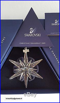 Swarovski, Lot of 10 x 2005 Large Clear Christmas Star Ornament. Art No 680502