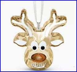 Swarovski NIB Gingerbread Reindeer Christmas Ornament Lmtd 2020 Edition #5533944