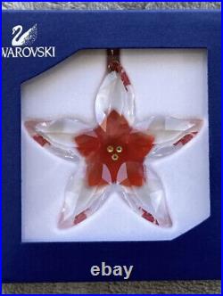 Swarovski Poinsettia Star Crystal Christmas Tree Ornament