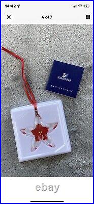Swarovski Poinsettia Star Crystal Christmas Tree Ornament
