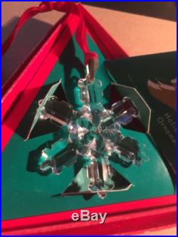 Swarovski Rare Crystal Annual 1992 Christmas Snowflake Ornament BOX COA