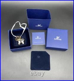 Swarovski Robbie The Reindeer Golden Shadow Crystal Ornament Original Box Sleeve