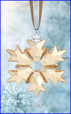 Swarovski Scs Gold Large Christmas Ornament 5376665 Mint Boxed Retired Rare