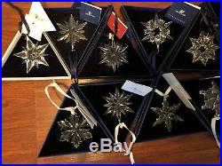Swarovski Set 2001-2017 Crystal Snowflake Annual Christmas Ornaments-Lot of 17