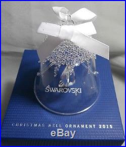 Swarovski Silver Crystal Christmas Bell Ornament 2015 Annual Edition 5136362