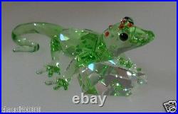 Swarovski Silver Crystal Green Gecko Event 2008 905541 Mint In Tub