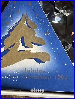 Swarovski Swan Signed Crystal 1994 Annual Snowflake Christmas Ornament