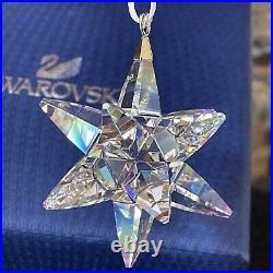 Swarovski Swan Signed Large 3D Clear Crystal Christmas Star Ornament #5283480