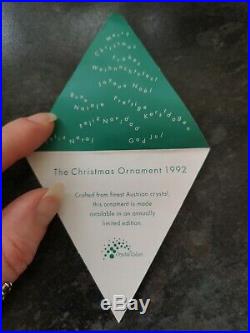 Swarovski crystal Christmas ornament limited edition 1992