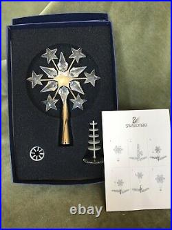 Swarovski snowflake Christmas tree Crystal topper with original box 6 1/4 tall