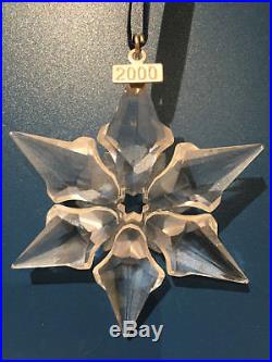 Swarovski star crystal ornament 2000 Christmas Xmas snowflake