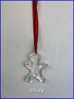 TIFFANY & CO. Christmas Crystal Gingerbread Man Ornament Paperweight RARE