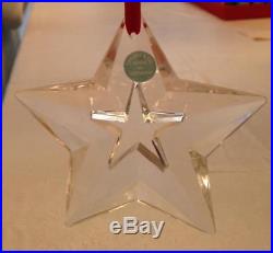 TIFFANY & CO. Crystal Star Christmas Holiday Ornament with pouch Free Ship withBIN