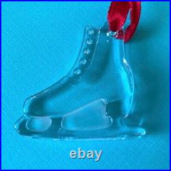 TIFFANY & CO Ornament Crystal Ice Skate Boot Motif Christmas WithBox Pouch Cute JP
