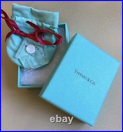 TIFFANY & Co Crystal CHRISTMAS ORNAMENT Gingerbread House NEW in Box VTG Rare