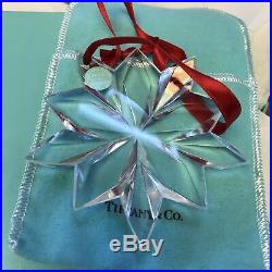 TIFFANY & Co. Crystal Snowflake Star Christmas Ornament with Box