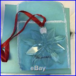 TIFFANY & Co. Crystal Snowflake Star Christmas Ornament with Box
