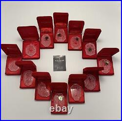 The Complete Set WATERFORD12 DAYS OF CHRISTMAS CRYSTAL ORNAMENTS (12 IN SET)