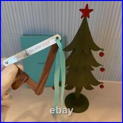 Tiffany Christmas tree ornament wooden silver gift From Japan