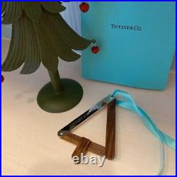 Tiffany Christmas tree ornament wooden silver gift From Japan