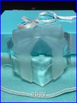 Tiffany & Co. 2 3/4 Crystal Gift Christmas Ornament #317
