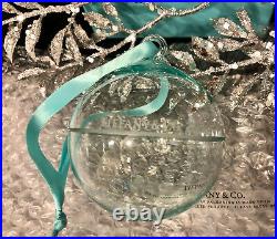 Tiffany & Co 2018 Crystal Glass Ball Ornament NIB