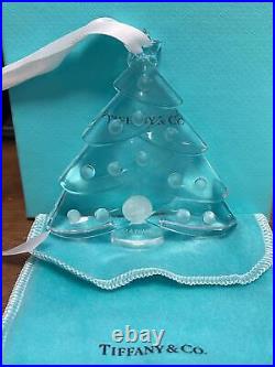 Tiffany & Co. 3 1/2 Crystal Christmas Tree Christmas Ornament #200