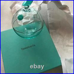 Tiffany & Co. Christmas Ornament Crystal Ball 2018 RARE