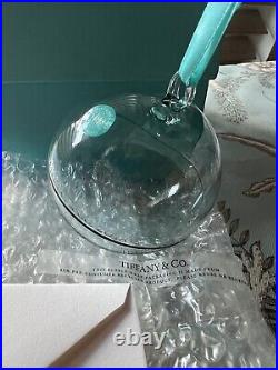 Tiffany & Co. Christmas Ornament Crystal Ball 2018 RARE withdefects