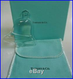 Tiffany & Co. Clear Crystal Bell Boxed Christmas Ornament Signed