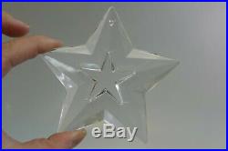 Tiffany & Co. Clear Crystal Open-Work Star Boxed Christmas Ornament Signed