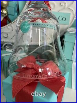 Tiffany&Co Crystal Bell Ornament 2017 Christmas Holiday 4.5 W Box Gift Ready