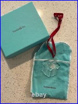 Tiffany & Co Crystal Bow Gift Box Present Ornament Christmas Birthday & Blue Box