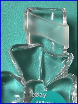 Tiffany & Co. Crystal Candy Cane With Bow Ornament Frosted Christmas Pouch Box