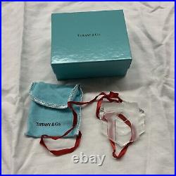 Tiffany & Co Crystal Christmas Gift Box Ornament withBox, Pouch, Ribbon #HX