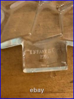Tiffany & Co Crystal Christmas Tree Ornament Made in Germamy 1994 With Box & Bag