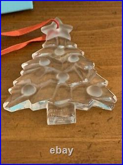 Tiffany & Co Crystal Christmas Tree Ornament Made in Germamy 1994 With Box & Bag