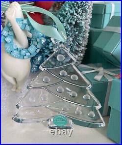 Tiffany&Co Crystal Christmas Tree Star Ornament Holiday Decor Germany 3.5