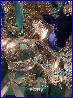 Tiffany & Co. Crystal Glass Ball Ornament Christmas Tree 2017 W Box
