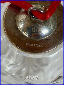 Tiffany & Co Crystal Glass Pattern Ball Sterling Silver Christmas Ornament