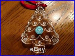 Tiffany & Co. Crystal Holiday Christmas Tree Ornament with sticker. Mint in box
