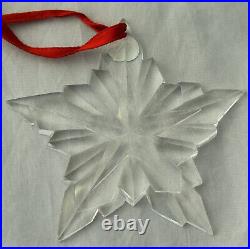 Tiffany Co Crystal Lrg Star Snowflake Christmas Ornament Box Ribbon Scarce