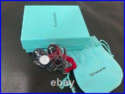 Tiffany & Co Crystal MITTENS Christmas Ornament withSticker, bag &box/Discontinued