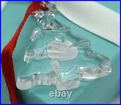 Tiffany Co Crystal Mini Christmas Tree Ornament Box White Ribbon
